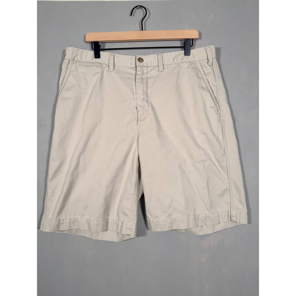 Polo Ralph Lauren Mens Chino Shorts Beige Tan Cotton Twill Flat‎ Front 36